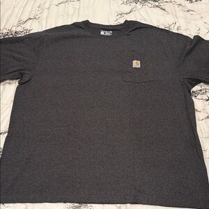 Carhartt Charcoal Heather Pocket Tee with Logo Patch XXL